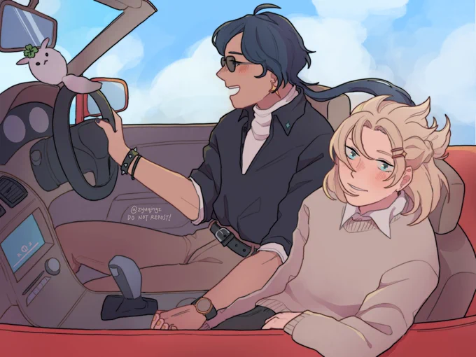 Haven't done a modern AU before 
#kaebedo #Albedo #Kaeya #Genshinlmpact 