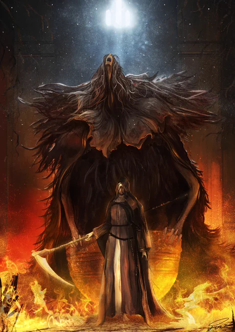 #同じ人が描いたとは思えない絵を貼る
#DarkSouls3 #ELDENRING 