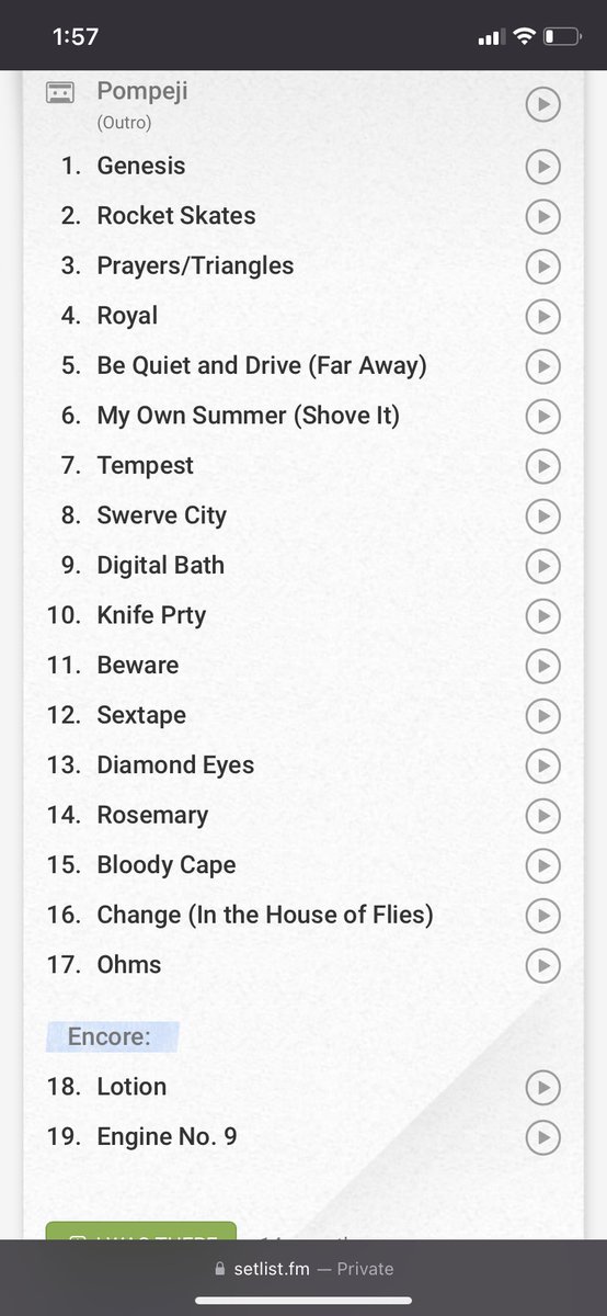 flexiemurphy's tweet photo. This setlist is unreal I’m so excited for Friday https://t.co/vCFtiaeJWe