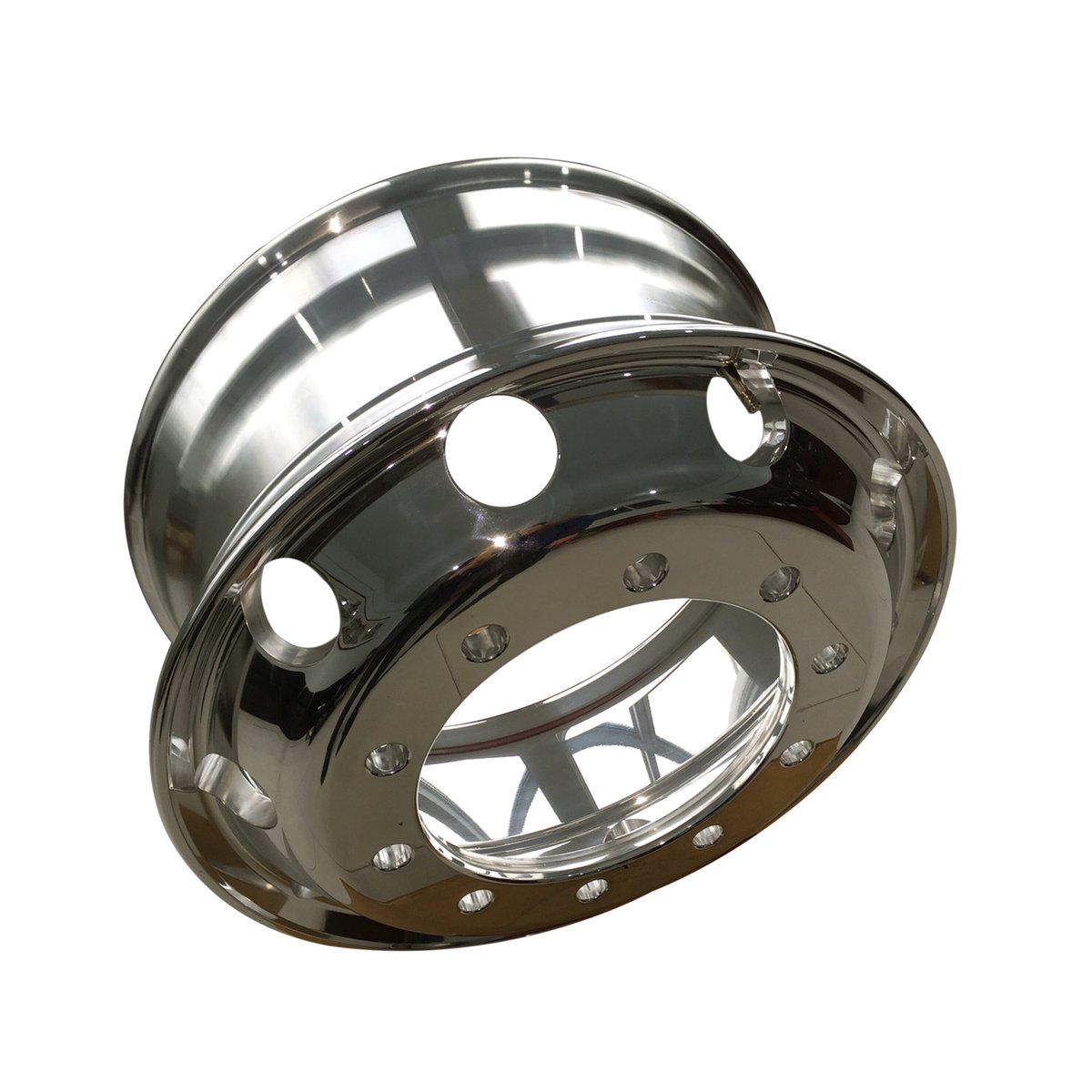 Forged polished aluminum wheel finished products, and its packaging #Truck  #Aluminum  #truckwheel😀