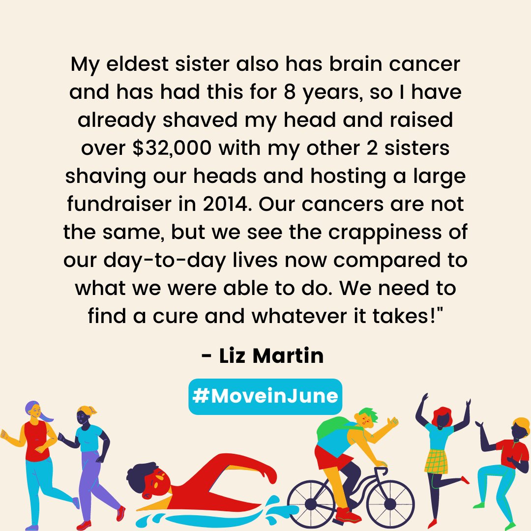 braincancer_AU's tweet photo. Meet Liz Martin - fundraising for a cure for herself and for others like her. You can be like Liz, and raise much-needed funds for brain cancer research while staying active with our #MoveinJune challenge! 

Register for the challenge here: https://t.co/xAZXqP8A7n https://t.co/26qGMLwsAy