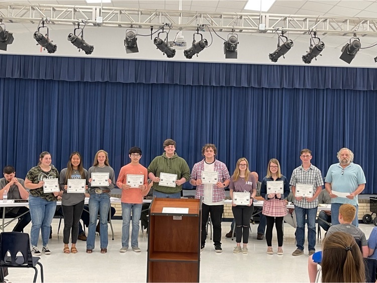 EaglePride247's tweet photo. Eagle Pride Alert! We were proud to recognize at tonight’s board meeting our UIL One Act Play team for advancing three rounds deep! Post your congratulatory comments below! #EagleProde247 https://t.co/4q9xep8lSq