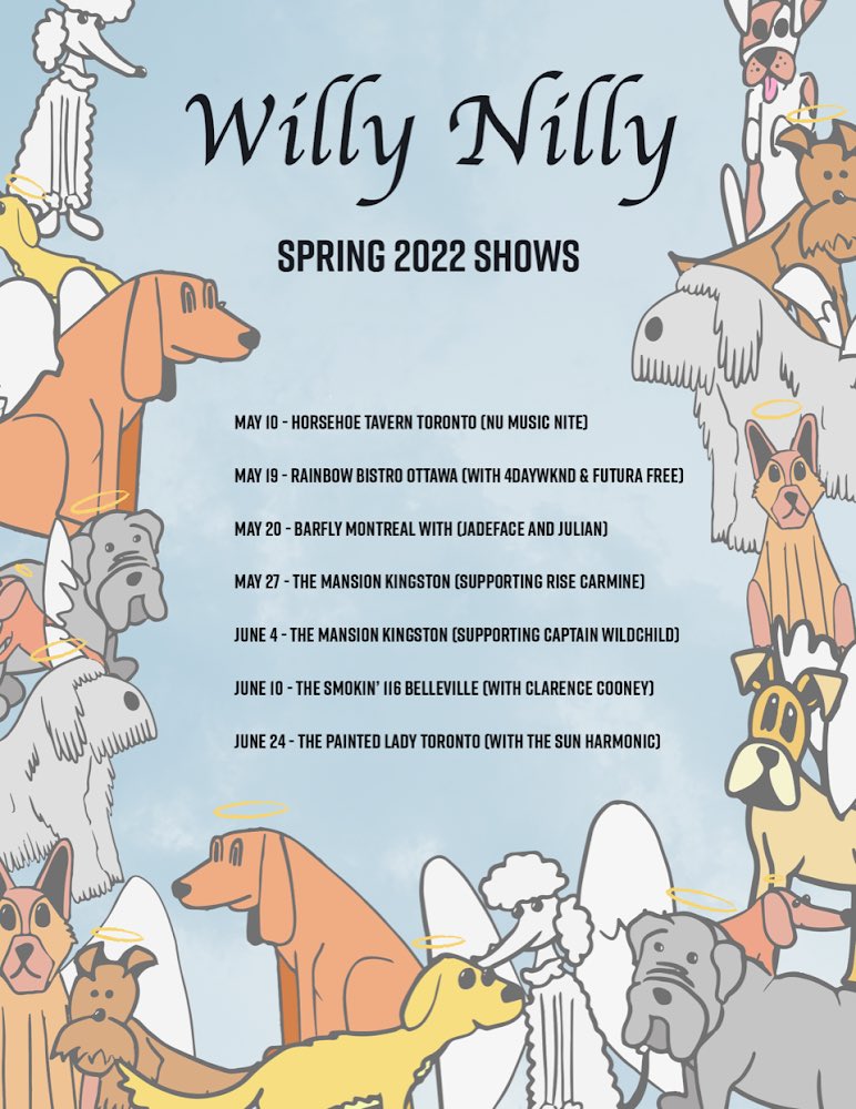 willynillyband's tweet photo. Got some shows comin at you starting with @HorseshoeTavern tomorrow night!!!! https://t.co/Tyxta9hmcO