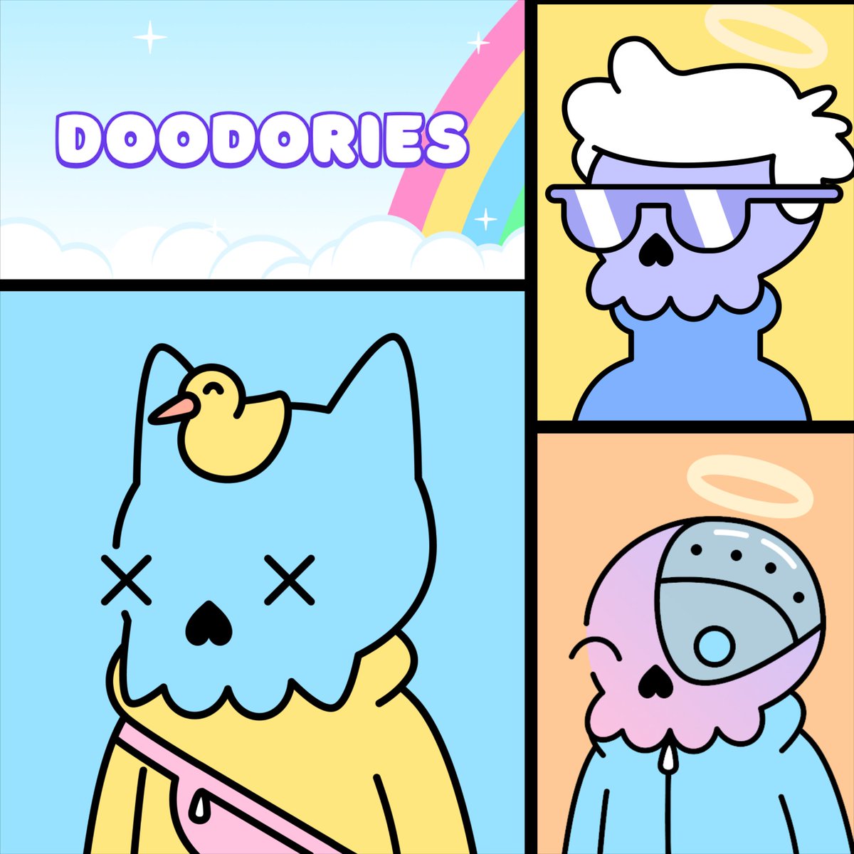 SkellyCatsHQ's tweet photo. Purchase a Doodorie and be entered in a raffle to win 1 of 3 beautiful prizes. You must like, retweet, and comment below a picture of one Doodorie you have bought from now until 5/11/2022 11pm ET as well. 

More details on the giveaway will be in Discord find the info in our bio. https://t.co/bqL4nJK3aT