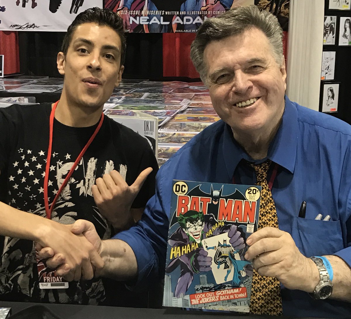 Rinzler_Lives's tweet photo. @HolyBatCast @BatRaider3960 After your last ep, thought I’d post my pic with the late great Neal Adam’s signing my Batman #251 a few years back 🤘🏽
#RIPNealAdams #NealAdams251 https://t.co/joK7fCArbL