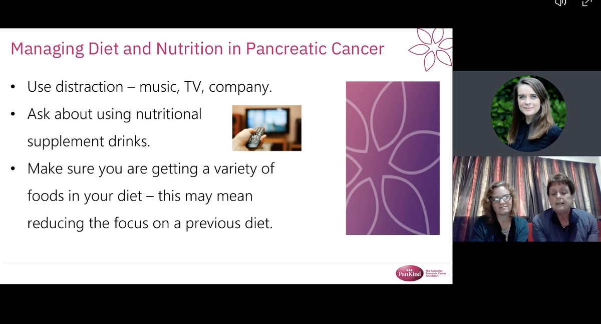 Helen Brown, Dietitian on eating well with pancreatic cancer <a href="/aspertstudy/">ASPERT</a> @PanKind_APCF <a href="/UTS_CST/">Cancer Symptom Trials</a> <a href="/pa_ccsc/">PaCCSC</a> 

If you have pancreatic cancer please find out what the ASPERT team are doing and take part in the ASPERT survey here uts.edu.au/aspert