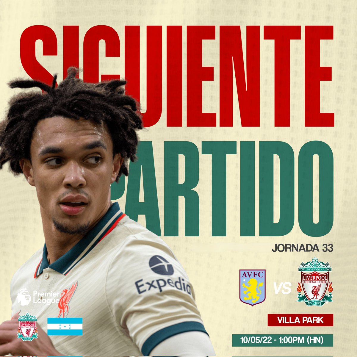 Liverpool_HON's tweet photo. ❤🔥 PRÓXIMO PARTIDO 🔥❤

La lucha por la Premier continúa este Martes.
⚽️  #AVFCLFC
🏆  Premier League | Jornada 33
🆚  @AVFCOfficial_ID
🕐  20:00 🏴󠁧󠁢󠁥󠁮󠁧󠁿 | 🇭🇳 13:00
🏟   Villa Park

#YNWA GO REDDSSS! ❤ 🇭🇳 https://t.co/xTSVClnFlM