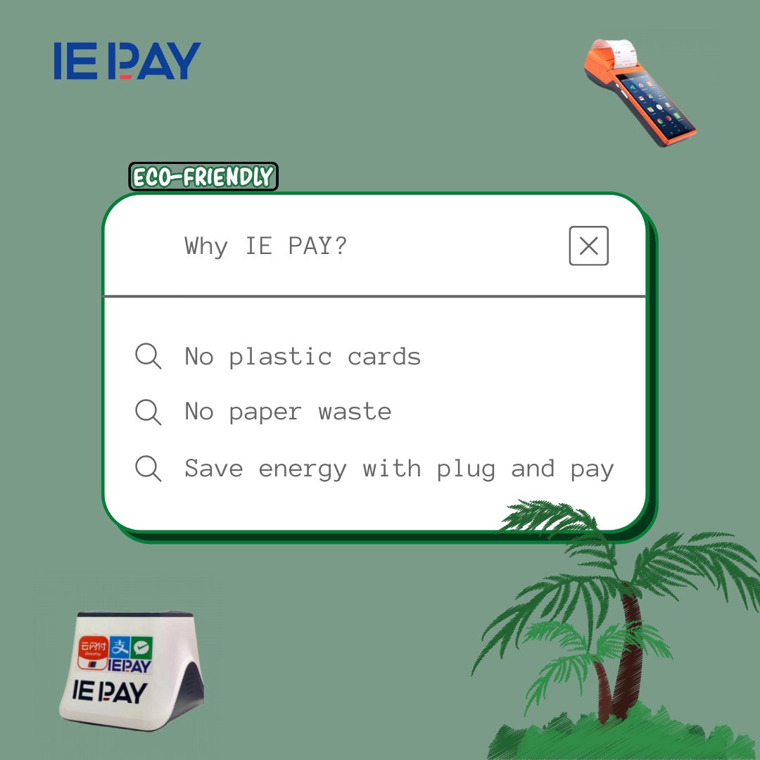 pay_ie's tweet photo. Why IE PAY ？

Because we are 
🌱No Plastic Cards
🌱No Paper Waste
And We
🌱 Save Energy with Plug and Pay

For more information and apply, please call ️ 0800 337 366 or email cs@miepay.com or 🖥visit https://t.co/TwUQ57PMje.

#payment #integration #paymentsolution https://t.co/6Du9AC3Ek5