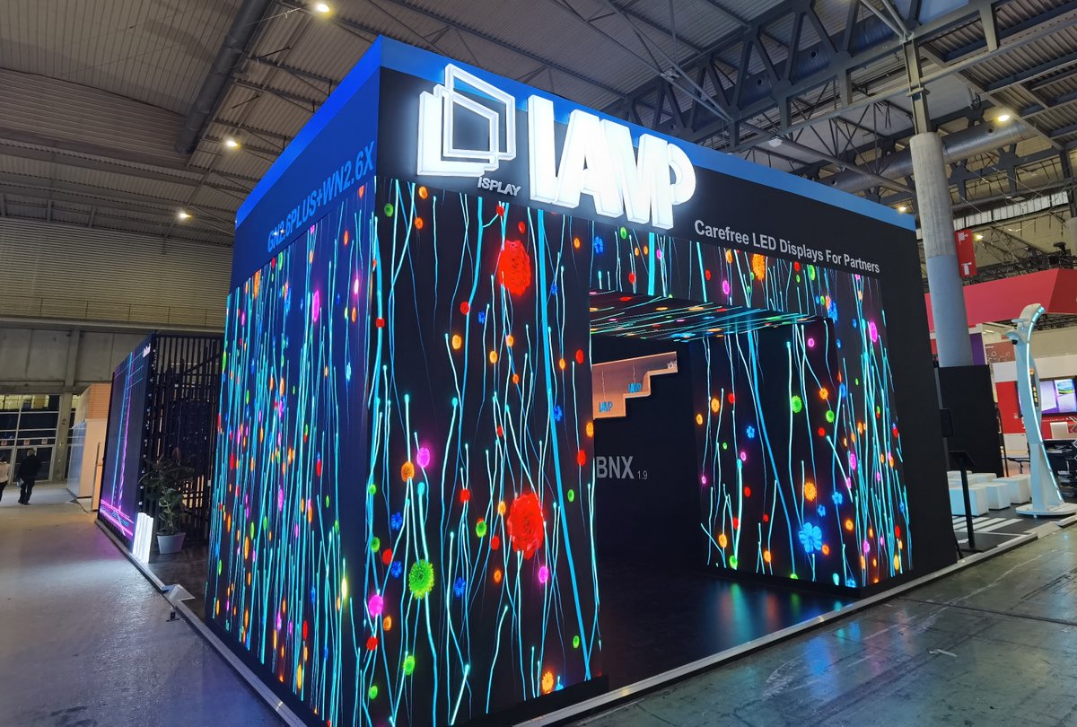 LAMPRO_Official's tweet photo. Sneak peek. It WOW people on-site when #LAMP displays are lit up. How can you miss them out? Only several hours till #ISE2022 opens, stop by LAMP booth 3C400 to start a WOW tour. https://t.co/RhC04L2gNF