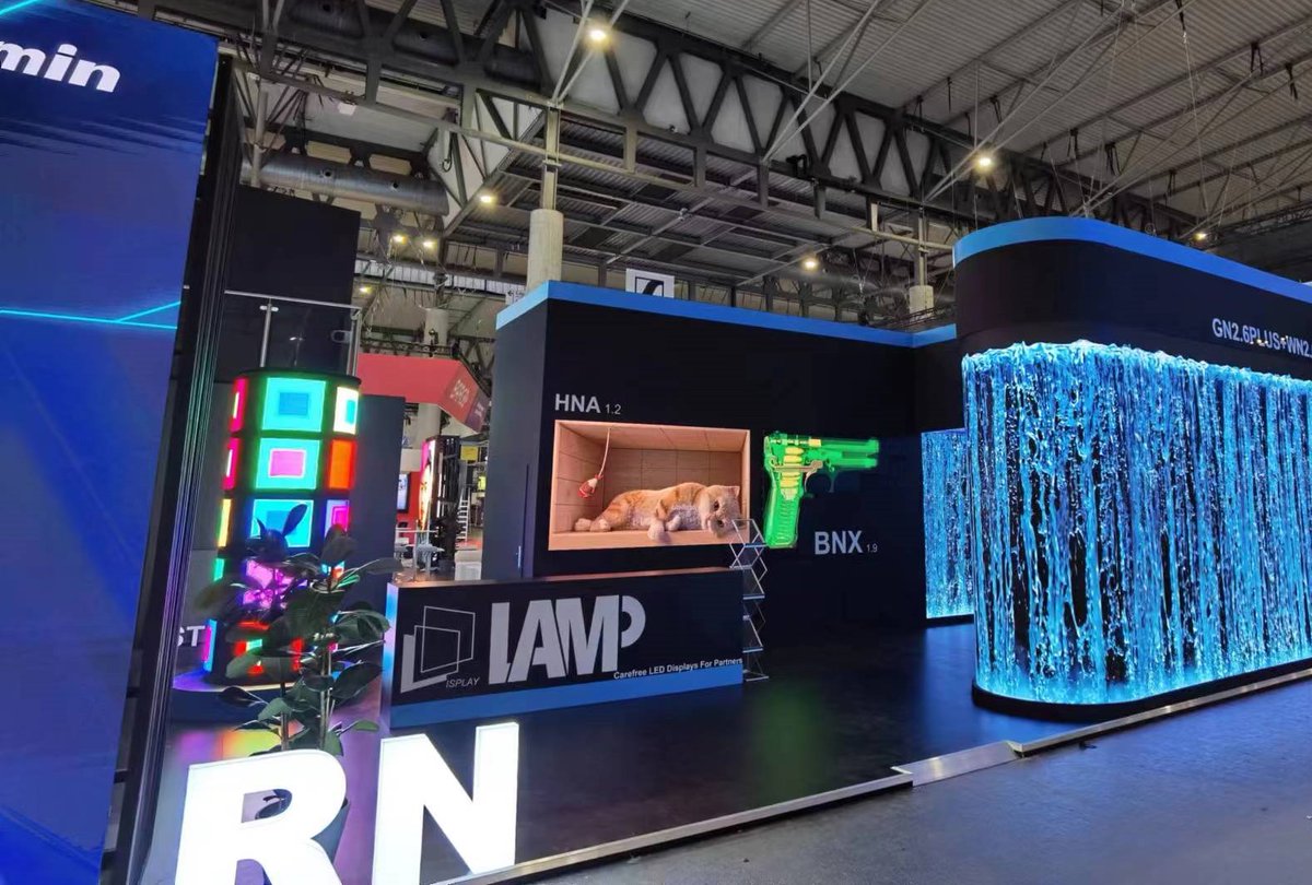 LAMPRO_Official's tweet photo. Sneak peek. It WOW people on-site when #LAMP displays are lit up. How can you miss them out? Only several hours till #ISE2022 opens, stop by LAMP booth 3C400 to start a WOW tour. https://t.co/RhC04L2gNF