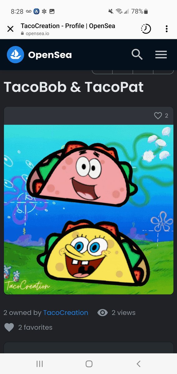 Animenerd420AZ's tweet photo. Who that Taco under the sea TacoBob and TacoPat that's who! 
Click the link to check out some Taconfts #NFT #nftaco #TacoCreation #NFTdrop #SpongeBobSquarePants
https://t.co/qdRbeePE6A https://t.co/WTnExMZHih