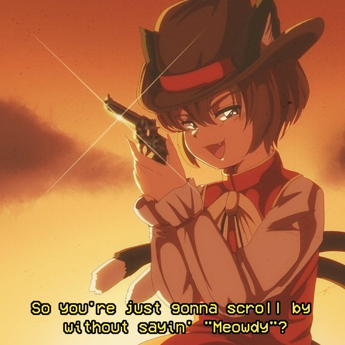 Whisper_Kitsune's tweet image. Meowdy Y'all my name is Chen