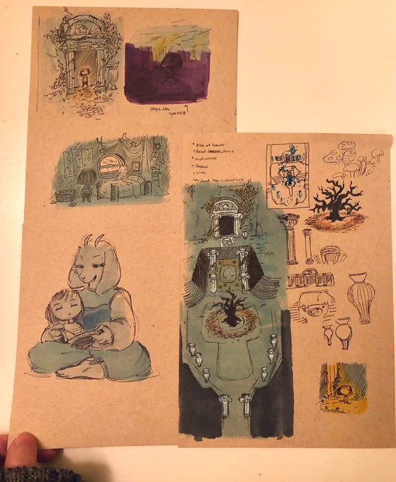 i found old undertale concept art i drew that i thought was lost to time!! 