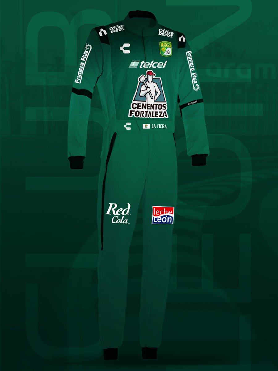 ¿Cómo se verían los equipos de la #LigaMX en un traje de carreras?. Comencé este ejercicio con el <a href="/clubleonfc/">Club León</a> y me agrada el resultado. ¿Les gustaría ver a los demás?