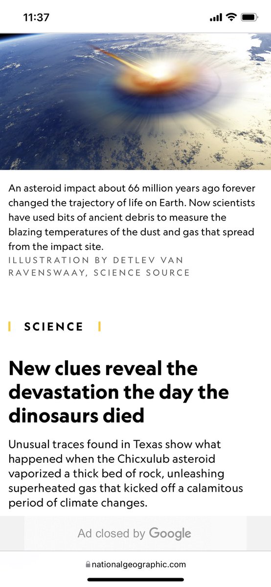 BossMedia027's tweet photo. This is a National Geographic magazine article about: ‘New clues reveal the devastation the day the dinosaurs died’. 

For more info: https://t.co/GT253qLxZU

#dinosaur #magazine #article #facts https://t.co/reJxJeSyLc