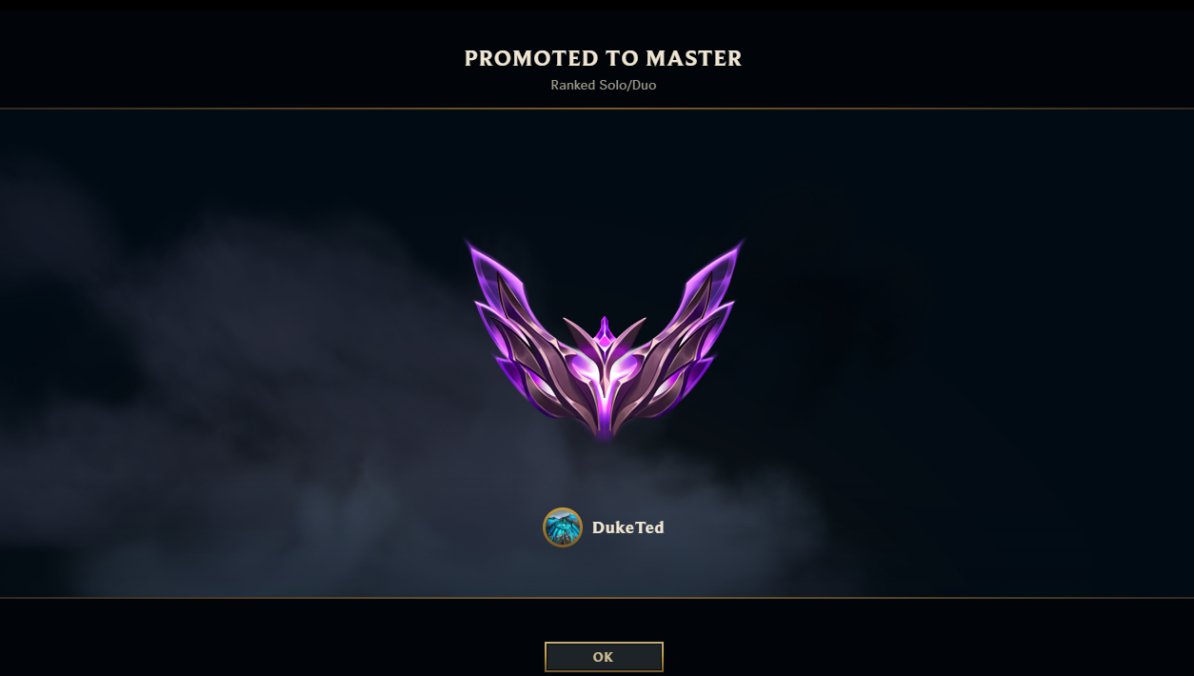 Duke9LOL's tweet photo. 2nd role to Masters+: Support https://t.co/h2jFt5yMvp