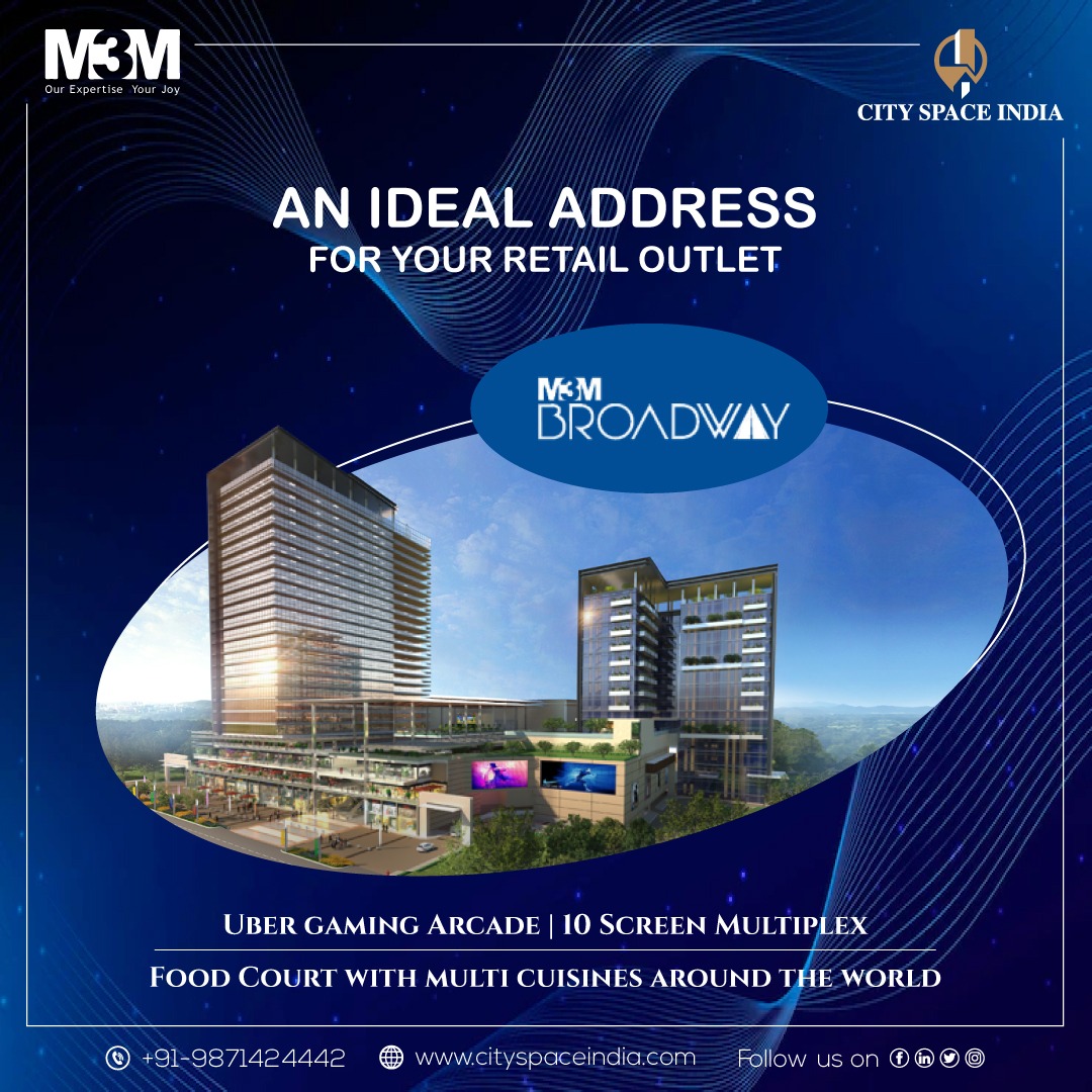 csiofficial's tweet photo. M3M Broadway, An ideal address for your retail outlet offering uber gaming arcade, 10 screen
multiplex, &amp; food court with multi-cuisines around the world.

#cityspaceindia #shopping #offices

For more information
Contact: +91-9871424442
Visit: https://t.co/cYuxhSYzwg https://t.co/t7nCaClgmU