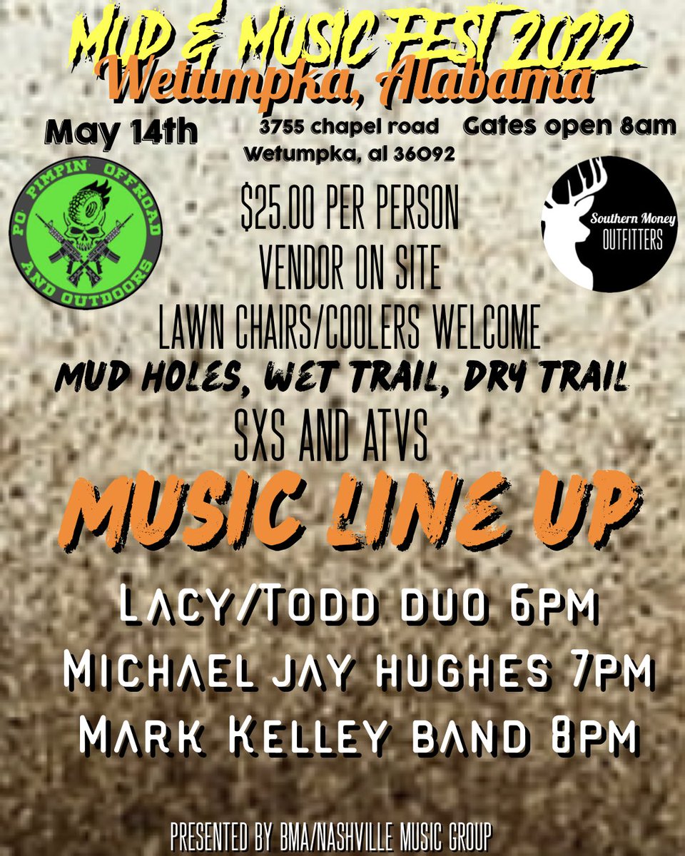 JunkinCherry's tweet photo. Only five days left! Quick lineup update! #MudAndMusicFest2022 #Wetumpka #Alabama https://t.co/IUCxY4yEJz