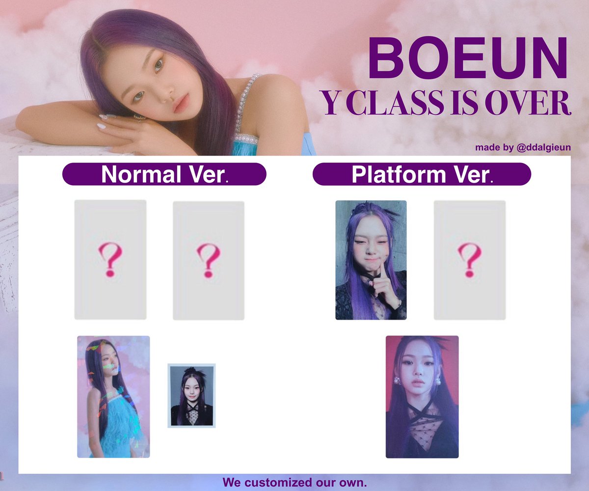 out of boredom, i made boeun’s photocard template …