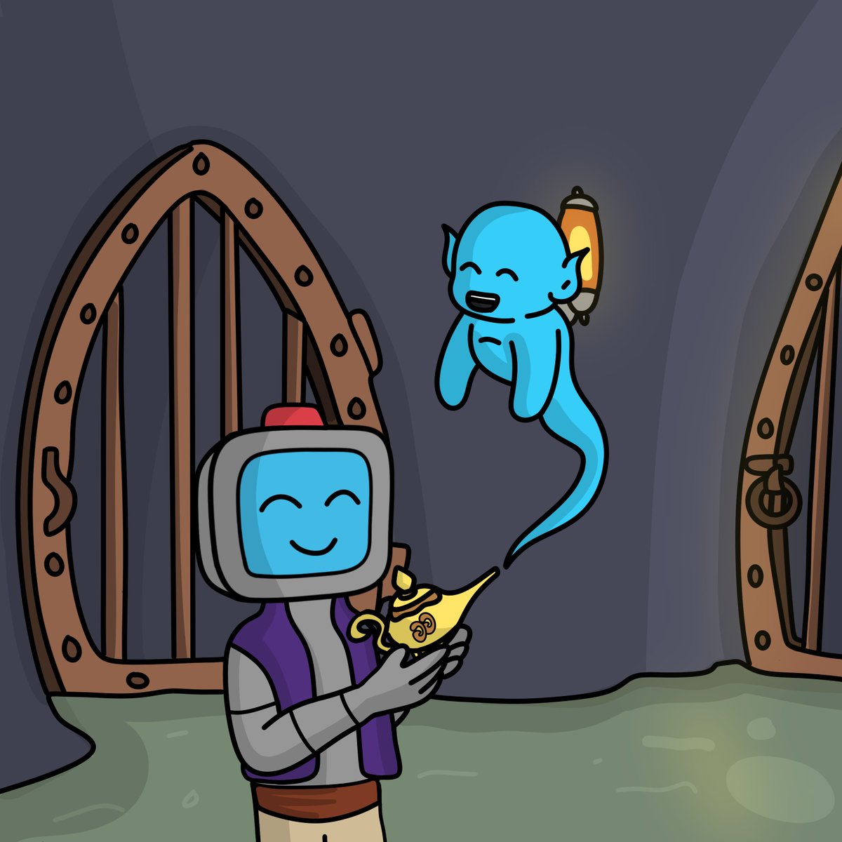 🧞Genie Gang x Robo Frens

We rubbed the lamp and our wish-giving friends have given us x5 Wishlists you give away to our community!

To Enter:
- Follow: <a href="/robofrens/">KG</a> &amp; @geniegangNFT 
- Retweet + Like
- Tag 2 frens

⏰Winner is chosen in 24 hrs