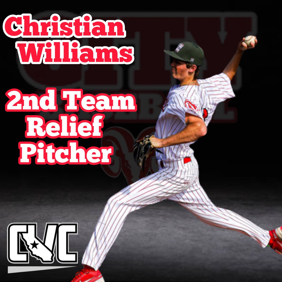 FCCRAMSBASEBALL's tweet photo. Christian Williams was solid for the Rams in his Freshman year. Was selected to the 2nd Team as a relief pitcher. @cdub5903 
CVC Stats
4 Wins 1 Loss 4 Saves
27.2 Innings Pitched
31 Strikeouts 
7 Earned Runs 
10.08 Ks/9
2.28 ERA
#RamUp🐏 https://t.co/Nk97i79Mww