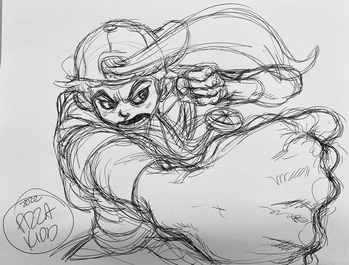 Afternoon sketch between jobs... color version coming soon — #pizzakidd #manga #anime #pizzatime #sharpie #bic

What's your Hi-Score on PizzaTime!?
ragingslime.itch.io/pizzakidd-in-p…