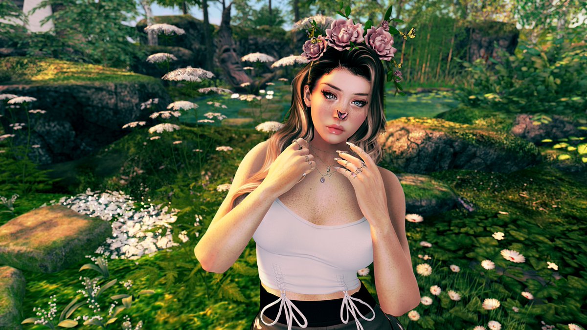 ParisInSL's tweet photo. Unpopular Opinion : Butterflies are gross #secondlife #SL #hippy #flowergirl #mothernature #metaverse https://t.co/edbZ7U9h0j