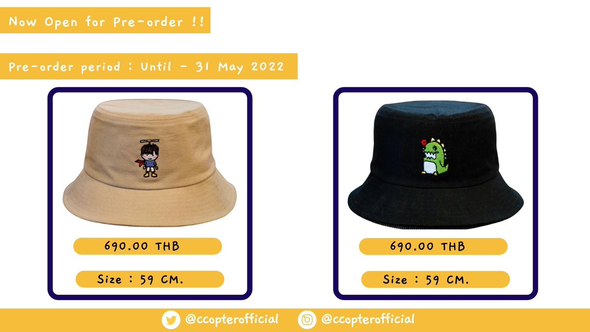 ccopterofficial's tweet photo. 🎁มาแล้วแม๊~ มาแล้วจ้า ❗️
💕คตอฟช อยากขายของ
✨️ CTR Shades of Life and CTR Bucket Hat ✨️
💥 Pre-order from now to 31 May 2022 💥
🔺️กดสั่งเลย ~ 👉🏻 https://t.co/weJ17bY3BR
#CTRPANUWAT @CTR2DAB https://t.co/v1u8gRbNFA