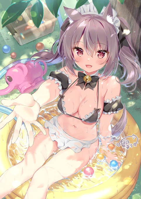 #メイドの日 #メイドの日2022 
ケモミミメイドさん💖 