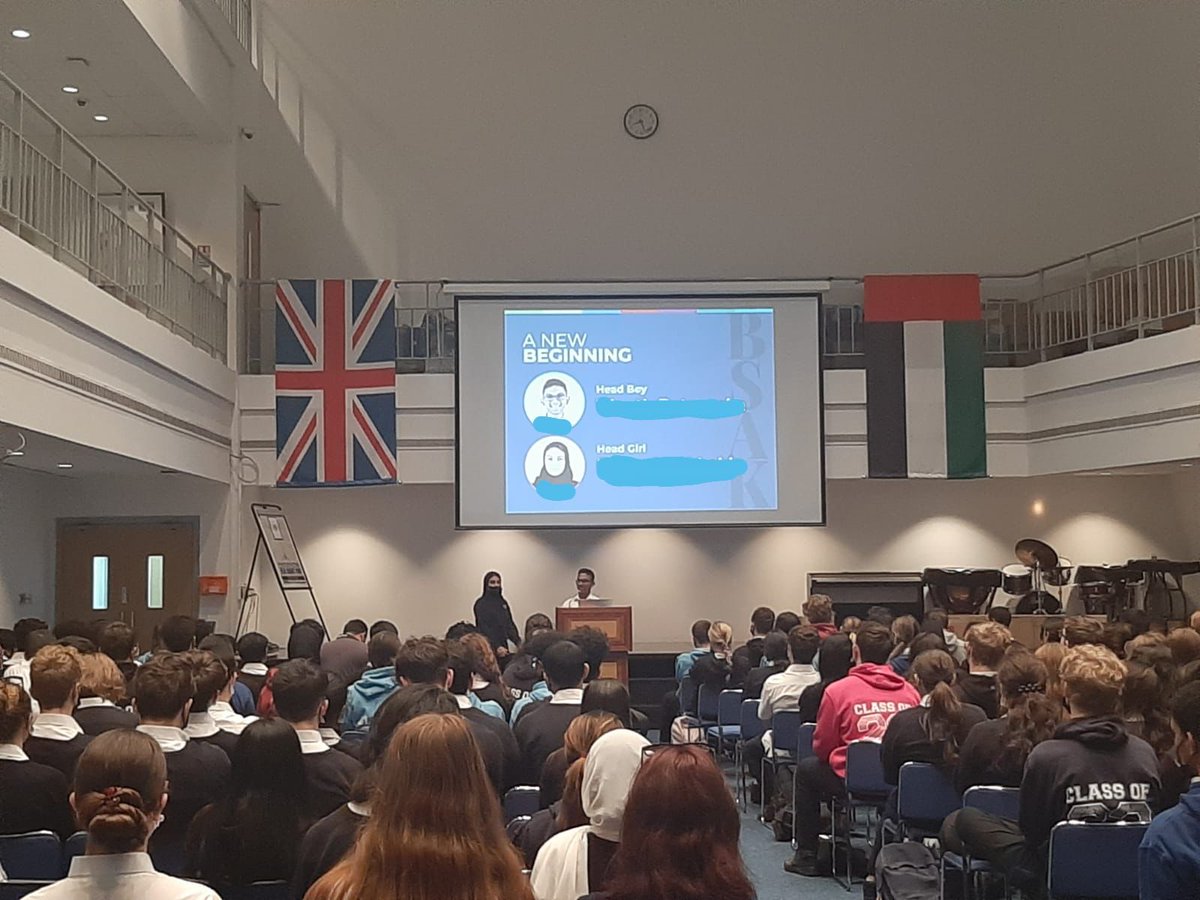 BSAKsecHead's tweet photo. 26 months since we have had the whole @BSAKsixthform in one room for an assembly!! Seems fitting that this was a celebration of all that Y13 leaders have done for us @BSAKsecondary and an introduction to the new Leadership Team 2022-23. #Legacy #LeadershipMatters #onlyatBSAK https://t.co/ymcqv67CLO