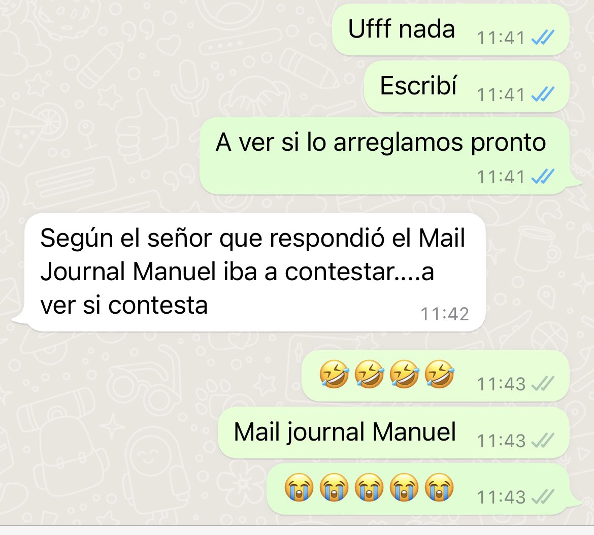 RLuqueAlvarez's tweet photo. Ojuuu con el Mail Journal Manueeee.. venga y arréglalo ya homeeeee 🤣🤣🤣🤣🤣🤣 #corrector #journalmanager #lapesadilladecadadia https://t.co/5eH5gwT4yn