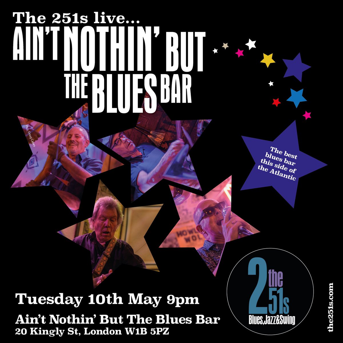 the251s's tweet photo. Tuesday night is blues night!
We're heading up west. And Getting on down, at the best blues bar this side of the milky way. 
Come early and catch Dave Ferra from 6:30pm. See you there!
Ain't Nothin' But The Blues Bar, 20 Kingly Street W1B 5PZ London.
#blues #jazz #swing https://t.co/RlivlDpJNw