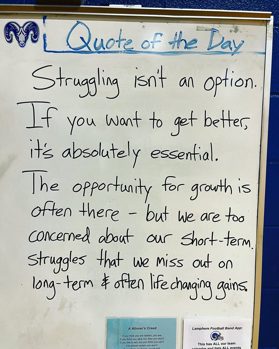 CoachRayO3313's tweet photo. We give ‘the struggle’ such a negative context. The struggle IS REAL, and it’s essential if we ever want to become better than we are now. It can’t be fake &amp; you can’t go around it. You must go through it in order to grow. https://t.co/L7EP21zKAv