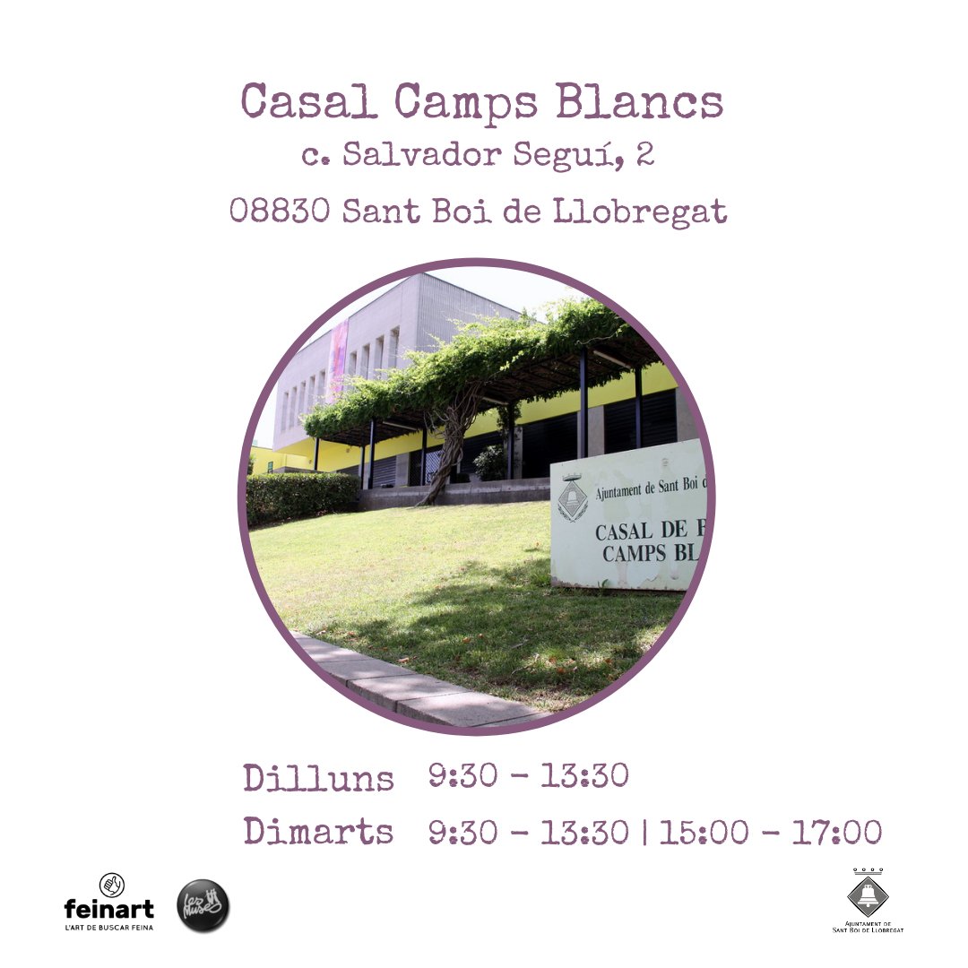 feinartSB's tweet photo. Nos hemos trasladado. Aquí os dejamos los nuevos espacios y sus horarios.
#santboi #ocupació #coenfeinat https://t.co/PH0bhY0pAT