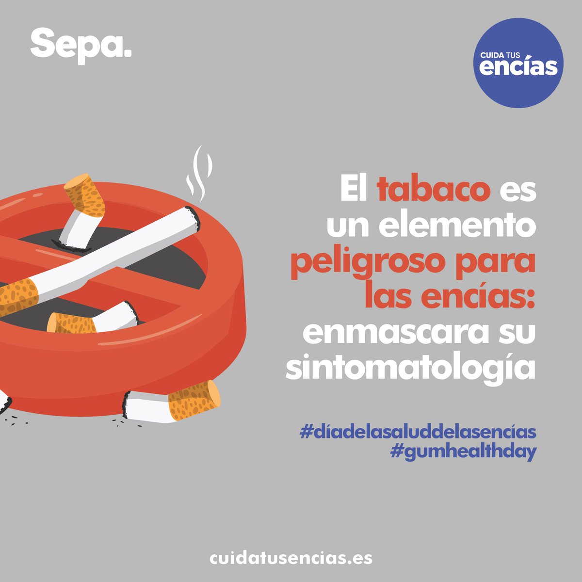 Con motivo del #díadelasaluddelasencías #GumHealthDay te recordamos que lo mejor es que dejes de #fumar porque ¿sabías que el #tabaco es uno de los principales enemigos para tu #saludoral ?