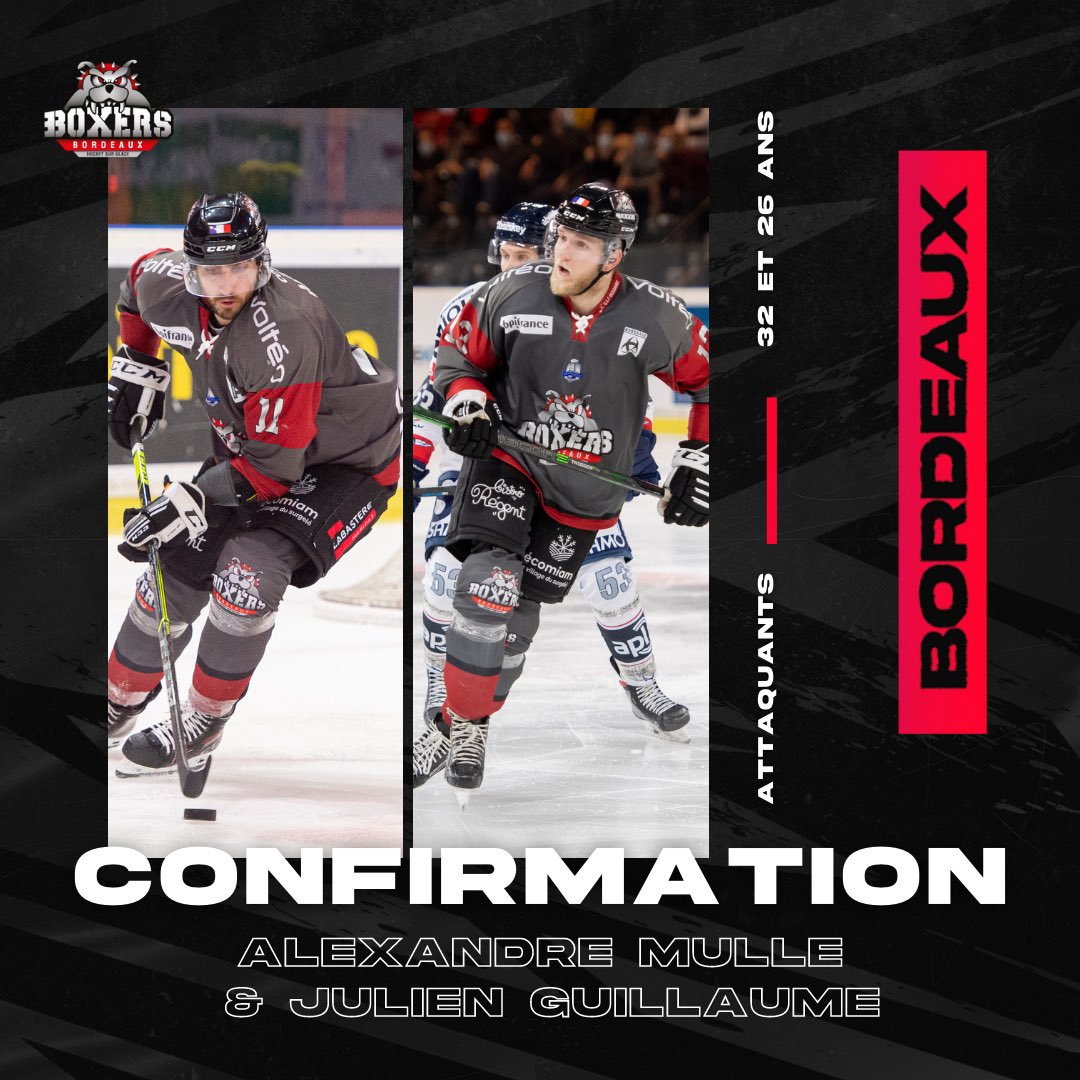 🚨 CONFIRMATION 🚨

On retrouvera le duo <a href="/AlexMulle10/">Alexandre Mulle</a> /<a href="/Ju_Guillaume/">Julien Guillaume</a> pour une nouvelle saison à Mériadeck !

#LetsGoBoxers #SortonsLesCrocs