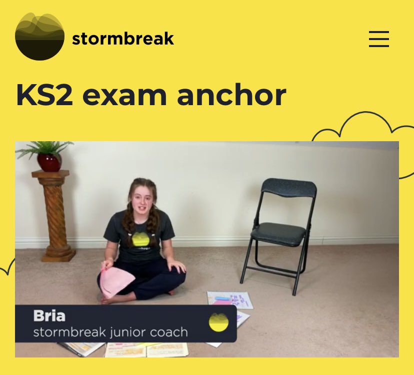 hellostormbreak's tweet photo. Need an extra #resilience boost this #SATs week? 

Exam Anchor ⚓️ is a brilliant stormbreak for #Year6 pupils to help stay resilient and calm during SATs week.

Join in here: https://t.co/SOh3XYQhn1 

#edutwitter #teachers #yearsix #sats #resilience #mentalhealth https://t.co/OVlo4zq8Ty