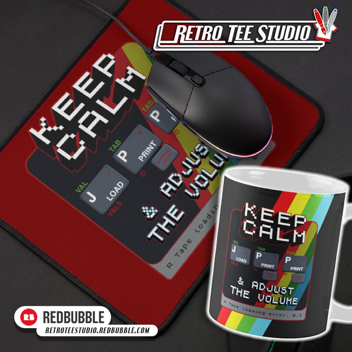 RetroTeeStudio's tweet image. Speccy game won't load? Keep Calm & Adjust The Volume! 'R Tape Loading Error' be damned! 📺
Get this design & more at the RTS store!
✅ redbubbleus.sjv.io/retro_tee_stud…
(Affiliate link 👆)
#retrogaming #loadingerror #zxspectrum
#retroteestudio #tees #gaming #speccy #80s #redbubble