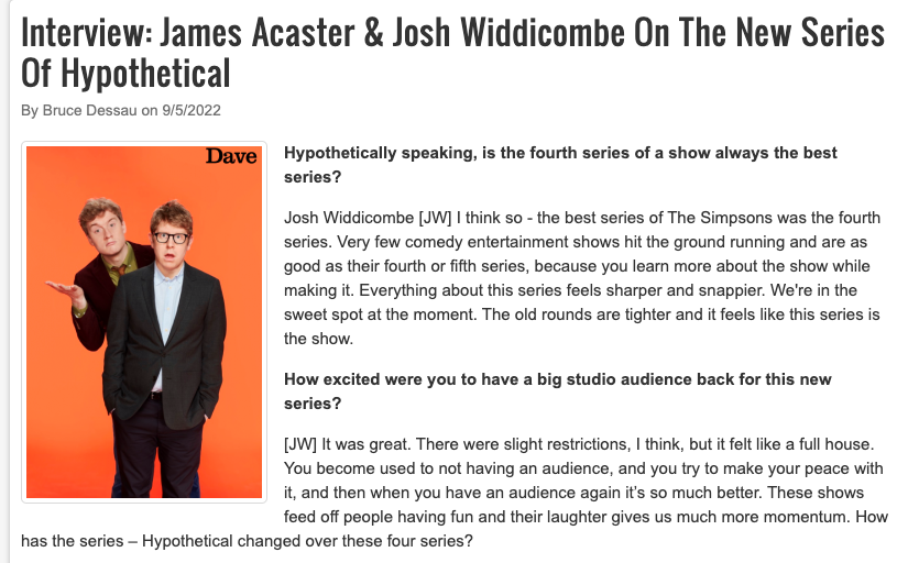Hypothetical Series 4 launches Wednesday 18th of May on Dave! 🎩

Check out some of our coverage below 👇
metro.co.uk/2022/05/09/jam…
