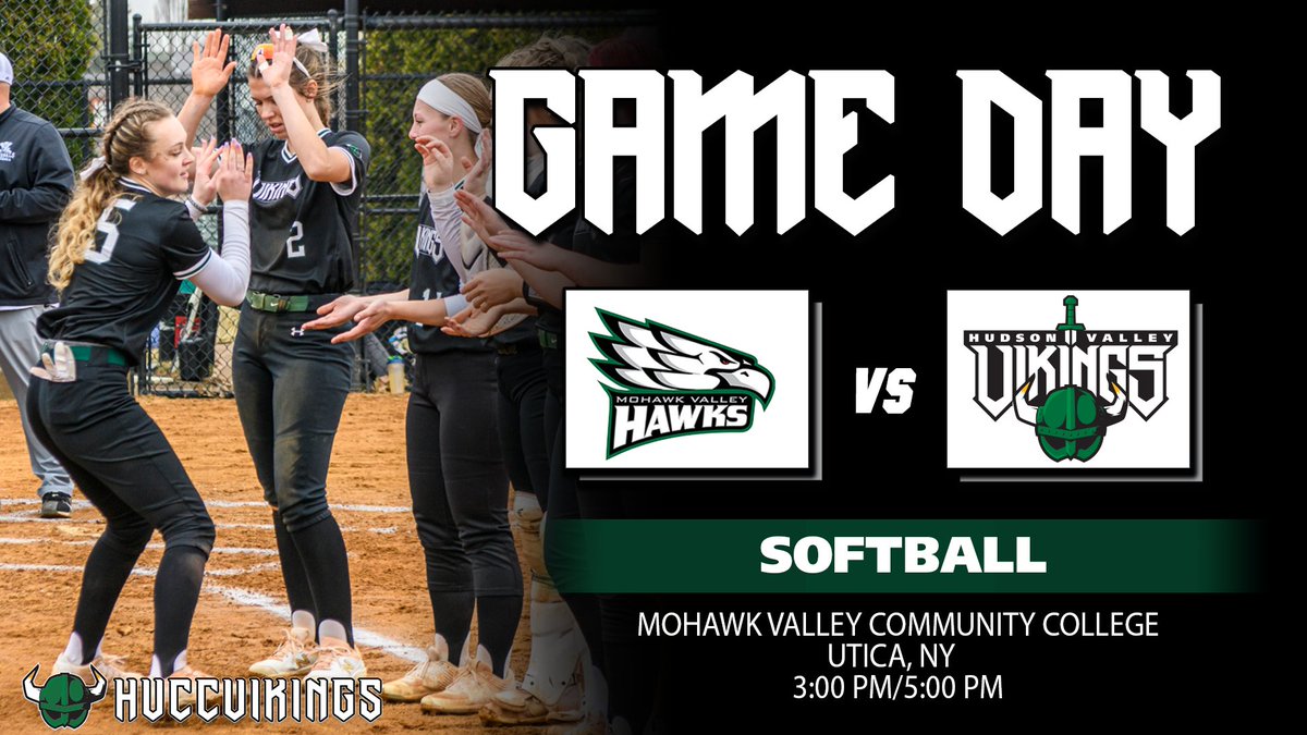 HVCCVIKINGS's tweet photo. #GAMEDAY | Softball visits Mohawk Valley today as they jockey for position for a top-4 seed in the upcoming NJCAA Region 3 playoffs. Game one is set for 3 p.m. in Utica, NY. #GoVikings https://t.co/dTa3DgNUIu