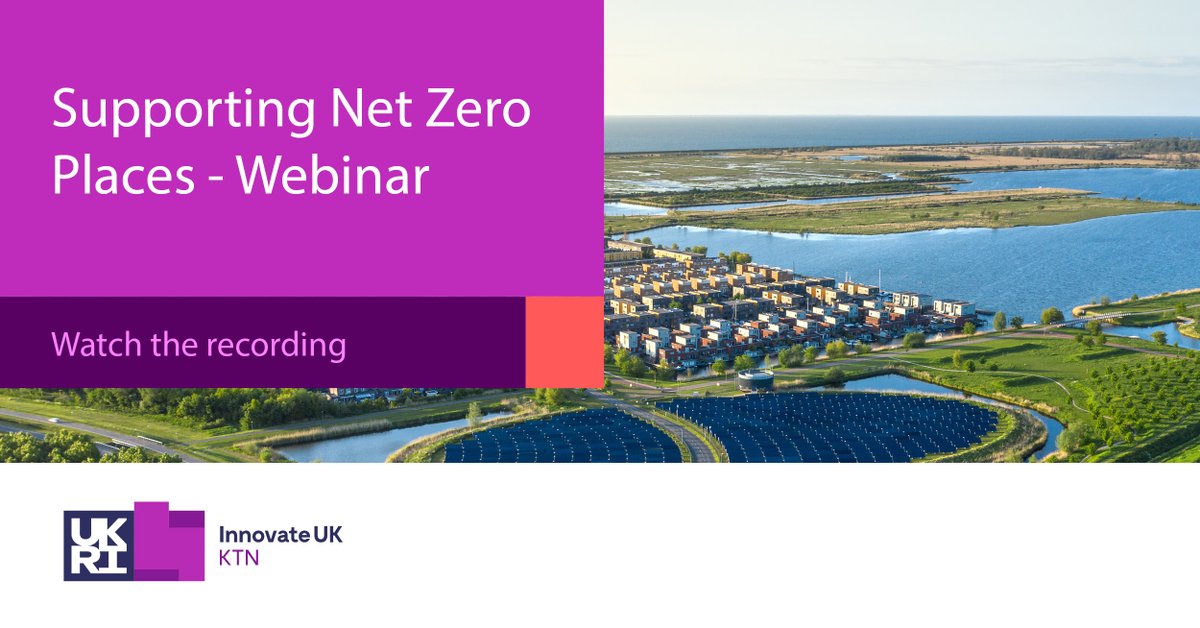 On 27th April 2022, @KTNUK Net-Zero Places Innovation Network held a webinar giving a voice to the local authorities that have used the support from @beisgovuk and the @innovateuk family to meet the net-zero agenda. Watch the recording > bit.ly/379mtqN