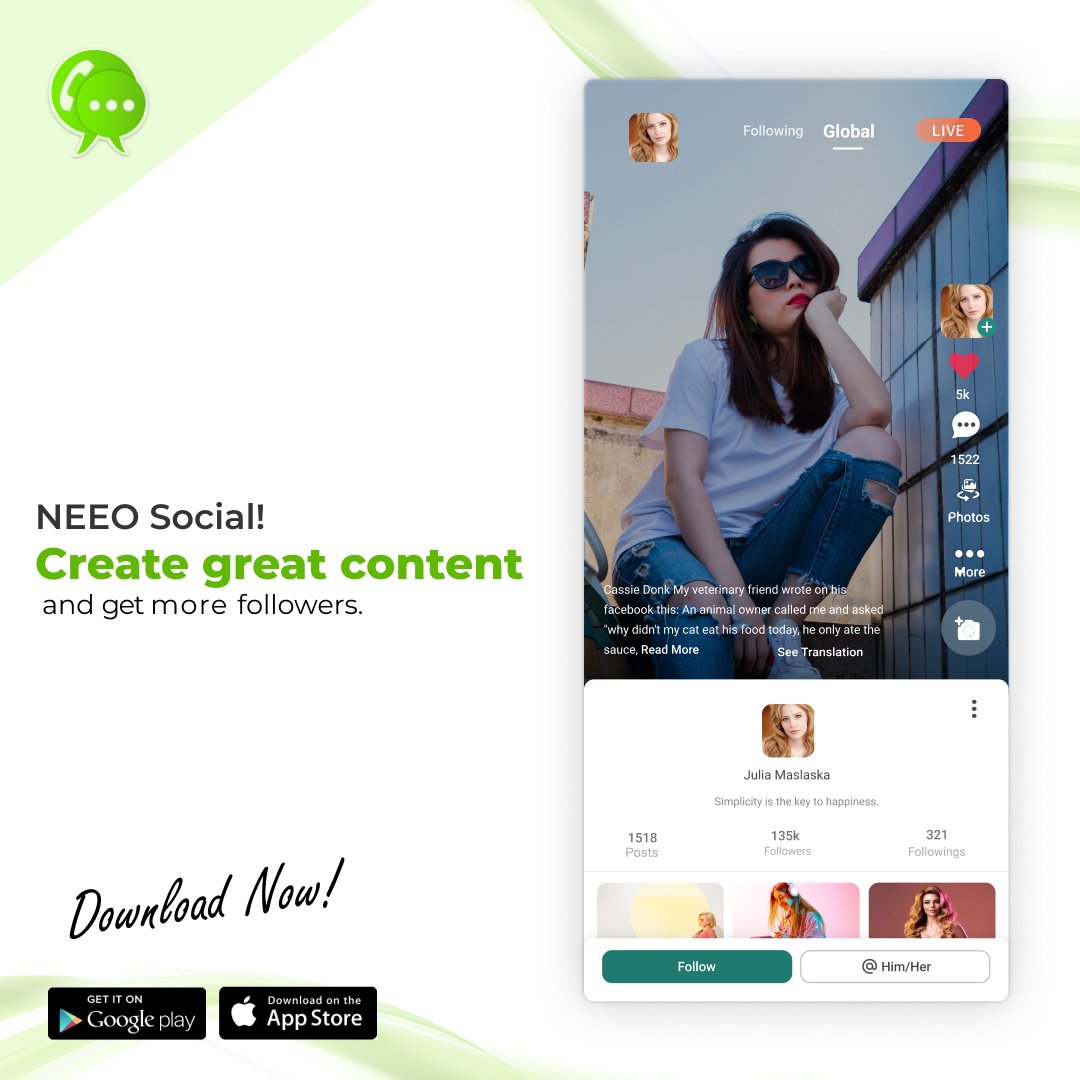 neeopal's tweet image. With Neeo social create great and amazing content and get more followers. Experience live streaming in better way. 
 #neeo #neeopal #apps #messenger #calls #videocalls #audiocalls  #translator #nearby #social  #meet_nearby #privacy  #meetnearbypeople #livestreaming