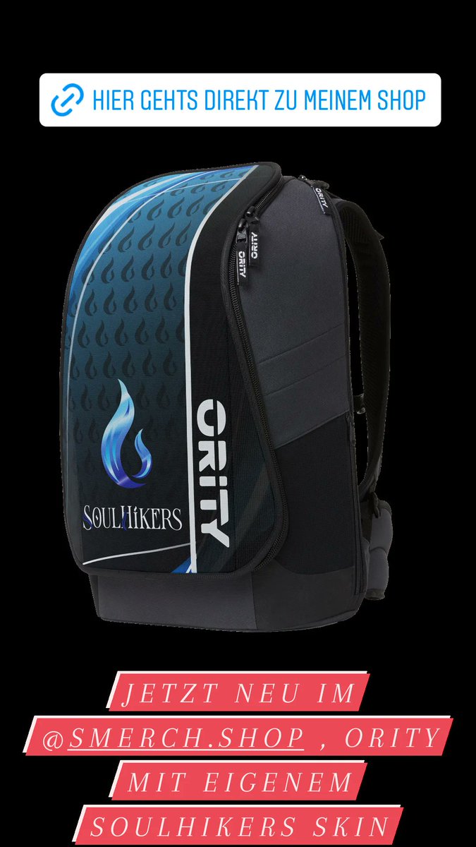 SoulHikers's tweet photo. Jetzt neu, @ORITYgg mit eigenem SoulHikers Skin direkt hier im @SmerchShop erhältlich, unter https://t.co/2SybAeMsct 🥰🥰
#rucksack #soulhikers #merchandise #ority #wandern #gamingrucksack https://t.co/ew2x46P4sd