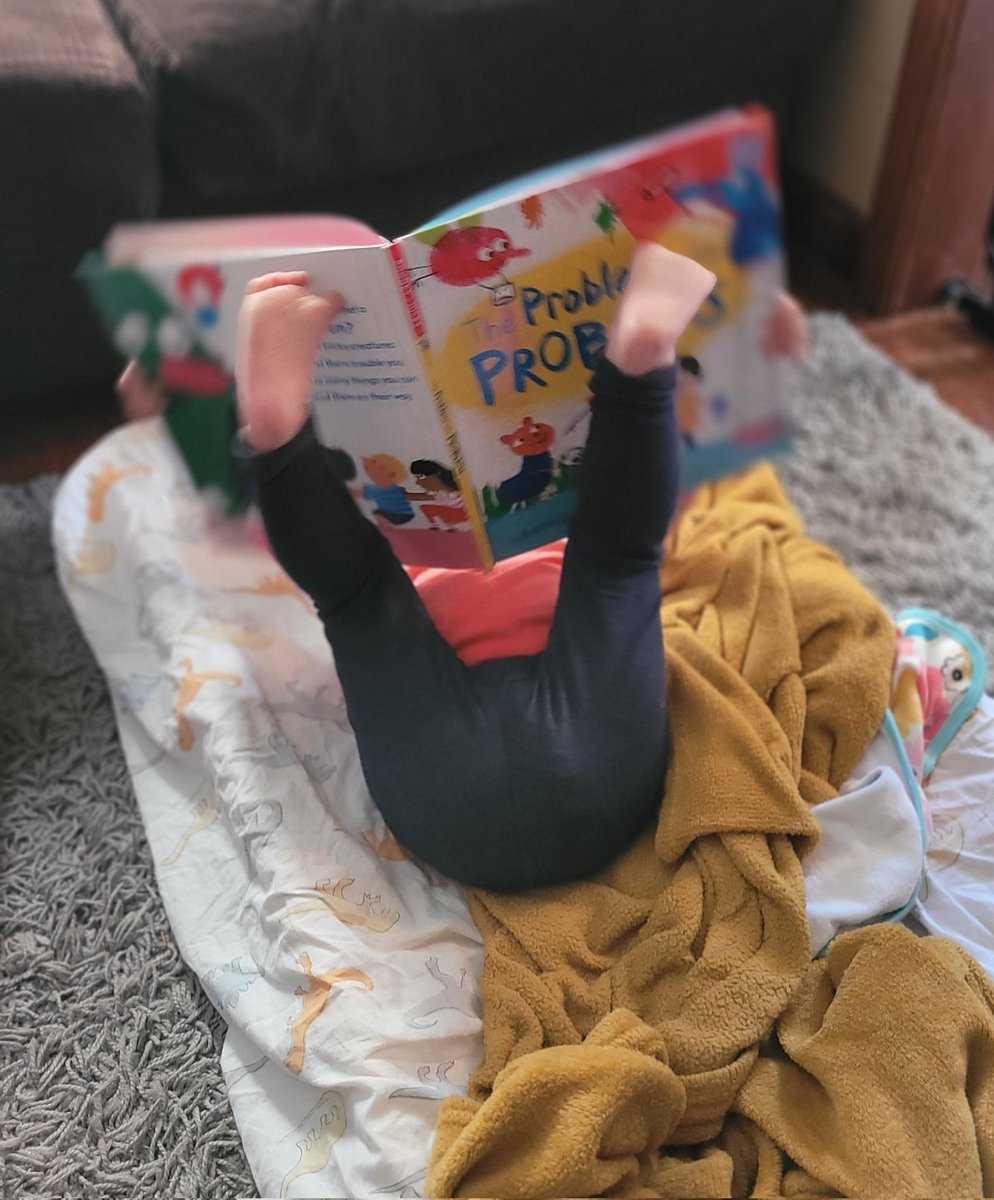 K311yS's tweet image. .@RooneyRachel This wee one graduated up to the toddler nap space this week which meant she finally got to choose her own book for bedtime. Not so much two thumbs up, as two feet up! Another new fan for sure 😊 

#TheProblemWithProblems #Books #ChildrensBooks #ReadersFavorite