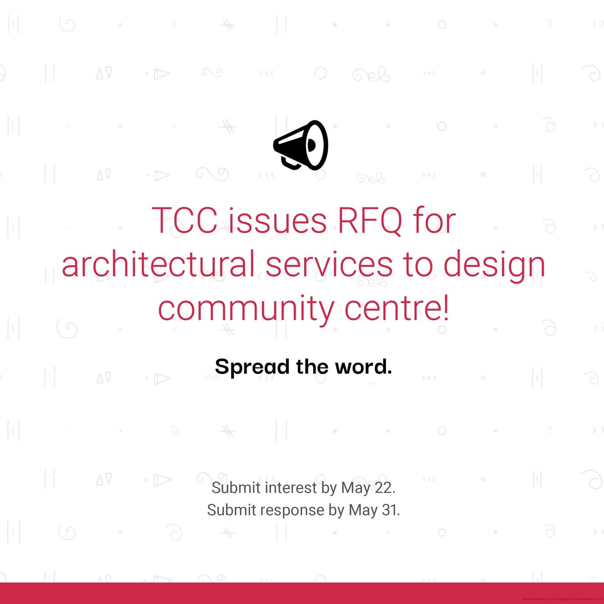 _TamilCentre's tweet photo. We are excited to issue a RFQ for an architectural firm to design the community centre! Proponents who are interested in submitting a response need to submit their interest by May 22. Deadline to submit a response is May 31. Please help spread the word! https://t.co/hzIAWj9ySE https://t.co/ENKoQgENTn