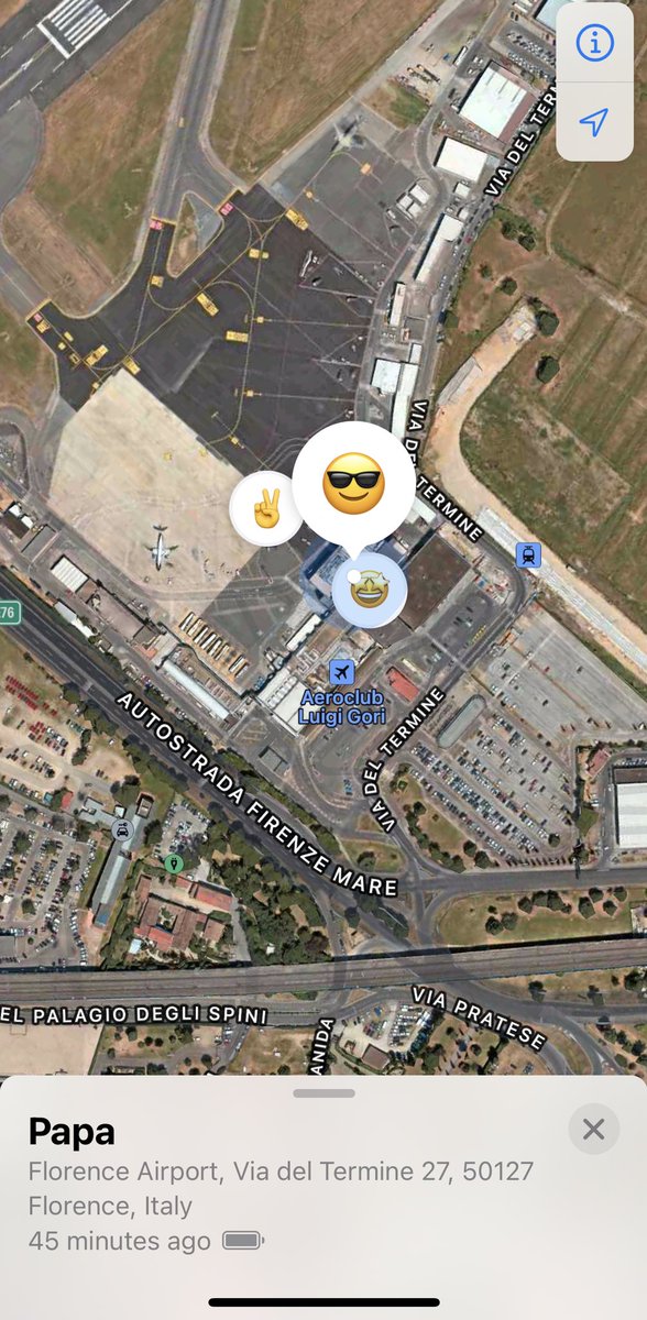 Krovblit's tweet photo. @Iberia_en our flight from Florence to Madrid decided not to bring any luggage on board. Reached out to claim support yesterday and today and there is no update. My AirTags show the luggage is still in Florence. Can anyone help me recover our stuff? https://t.co/Ymj9RaxAAF