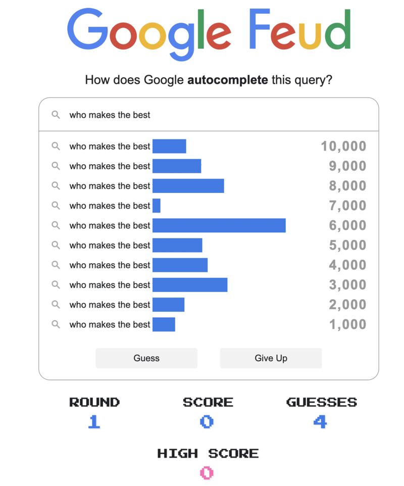 Google Feud em português