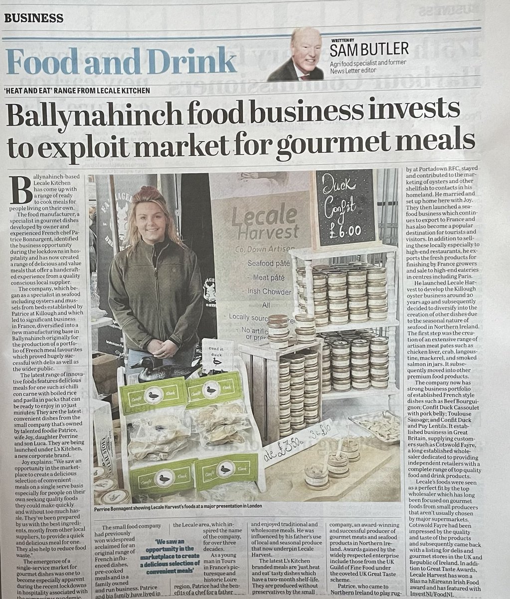 @news_letter Food I find out more about the quality range of meals for one from ⁦<a href="/LecaleHarvest/">Lecale Harvest</a>⁩ ⁦<a href="/Food_NI/">Food NI</a>⁩ @micheleshirlow #lovelocalinnovation