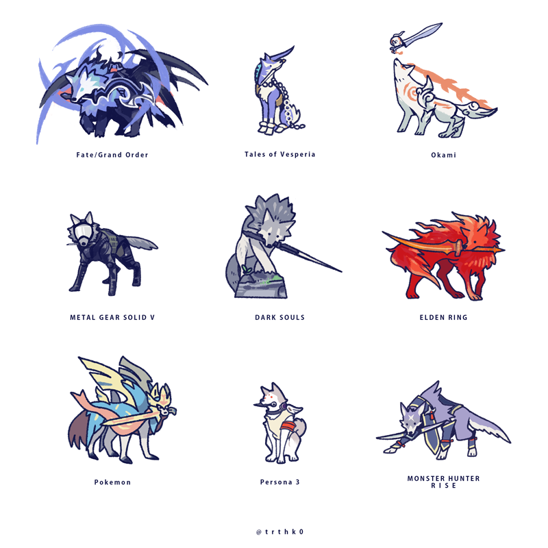 no humans weapon white background sword wolf simple background pokemon (creature)  illustration images