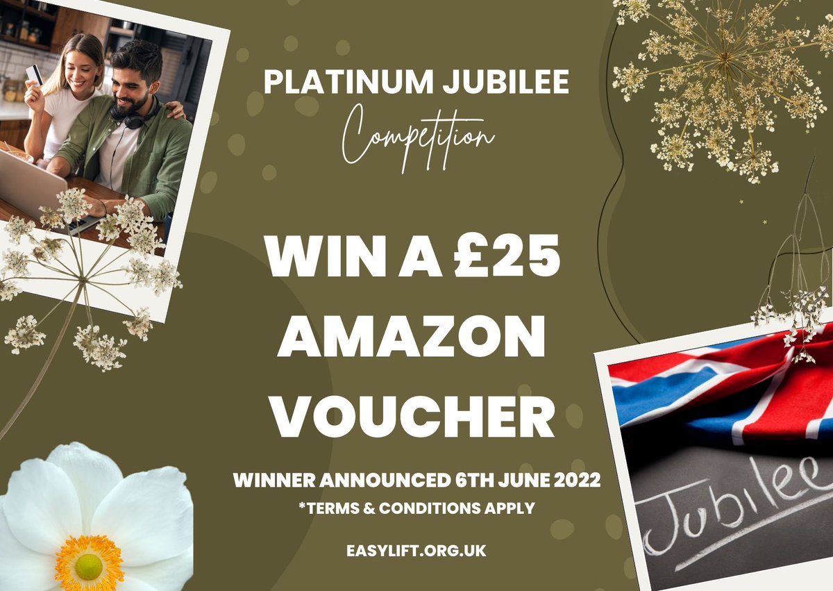 #Competition To celebrate the Queen's Platinum Jubilee we are giving you the chance to WIN a £25 #AmazonVoucher!

For the chance to #WIN simply…😁

1. 'Follow' our page. 
2. RT this post. 

Good luck 👍

Winner drawn 6th June.

T &amp; C apply. UK entrants only.

#competitionuk